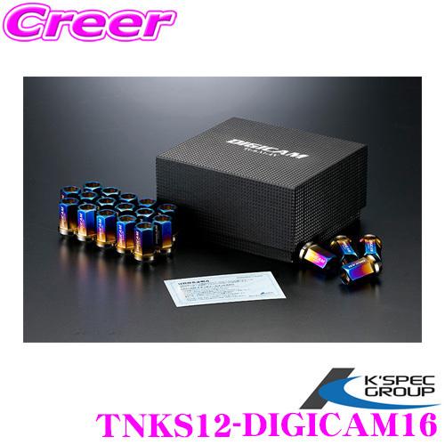 KSEPC ケースペック ホイールナット DIGICAM 貫通タイプ P1.25 6角 35mm 16本 デジキャン チタン・レーシングナット TNKS12-DIGICAM16