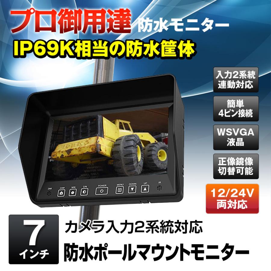 MAXWIN（マックスウィン） IP69K相当 7インチ ポールマウント防水