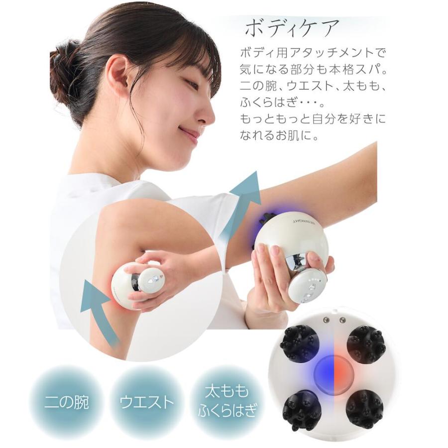 EMS 電動 ヘッドスパ 電動頭皮ブラシ 電気針 赤LED 青LED イオン