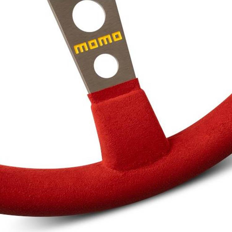 MOMO モデル07 人工スエード　赤 MOMO（モモ） ステアリング MOD.07 350mm レッド マイクロファイバー