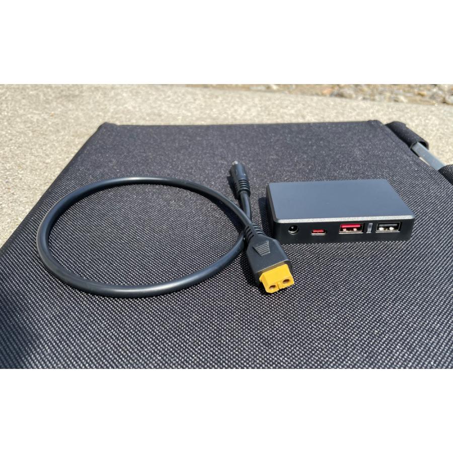 60W アウトドアソーラーテーブル XT60 DC5521 USB 出力 緊急 非常 防災