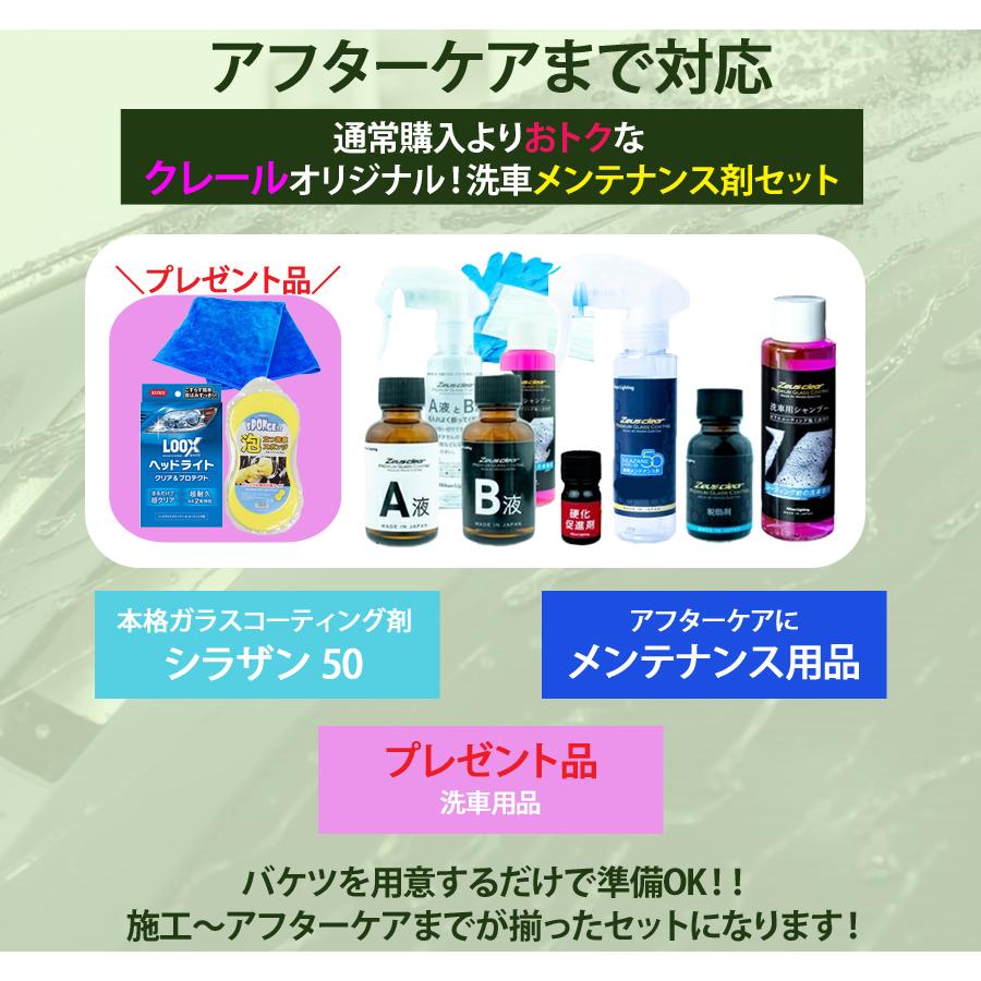 Zeusclear シラザン50　Mサイズ　【メンテナンス剤セット】　未使用 Zeus clear 10%OFFでお得 【メンテナンス剤セット】ゼウスクリア