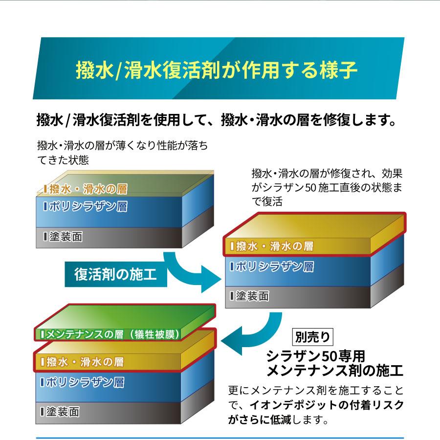 日本ライティング シラザン50 撥水/滑水復活剤 単品 NGC-QT3 スプレー コーティング 洗車 メンテナンス 補修 簡単 水あか 長持ち 車 | Zeus clear | 03