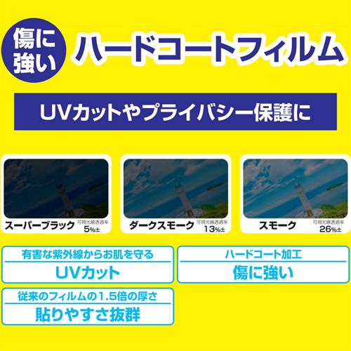 今ならヘラ付き！ カット済み カーフィルム プリウス 50系 (リヤワイパー装備車) スモーク ハードコートフィルム 貼りやすい | ペルシード | 02