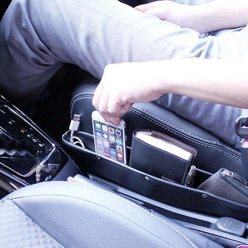 ペルシード JS-1611 大人の本革調 すきまポケット シート 座席 隙間 落とし物 収納 ポケット ケース レザー インテリア 車内 内装 | ペルシード | 01