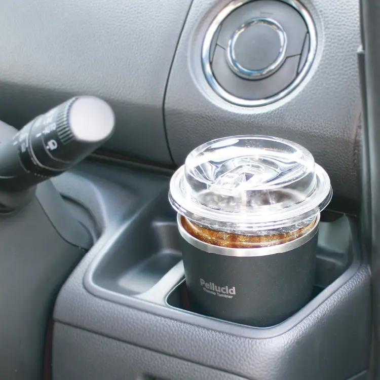 ペルシード PDK2313 サーモタンブラー ドリンクホルダー ブラック エアコンフィン取付 保温 保冷 機能 ステンレス製 | ペルシード | 01