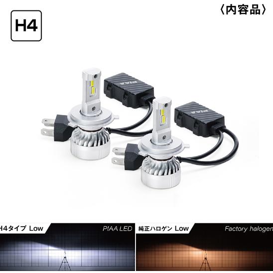 PIAA LEH220 ヘッド ＆ フォグ用 LEDバルブ 12V 24V 車共用 45/45W H4 6000K 純白光 ホワイト 2個入 ルーメン: Hi 8000lm Lo 5600lm｜creer-net｜02