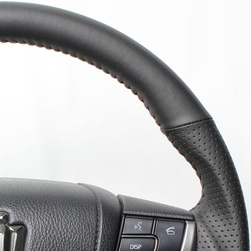 REAL レアル H30LPBBK H30-LPB-BK ステアリング トヨタ 210系 クラウン等用 オリジナルシリーズ オールレザー(ブラックステッチ) | REAL | 02
