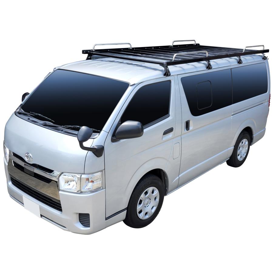ロッキープラス ルーフキャリア ブラック SA-B10 ハイエースバン レジアスエースバン 200系 標準ルーフ ロングボディ | ロッキープラス | 01