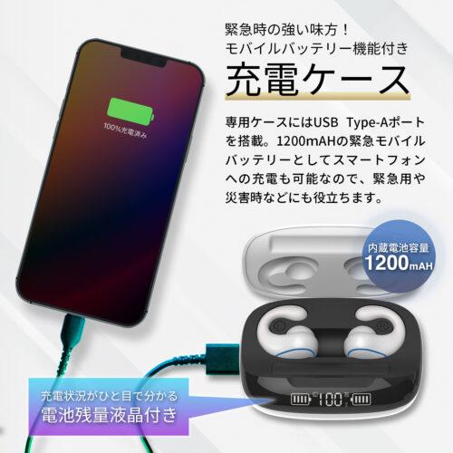 SEIWA BTW111 Bluetoothステレオイヤホン ホワイト ver.5.1 USBケーブル 充電ケース スマートフォン スマホ ハンズフリー通話｜creer-net｜05