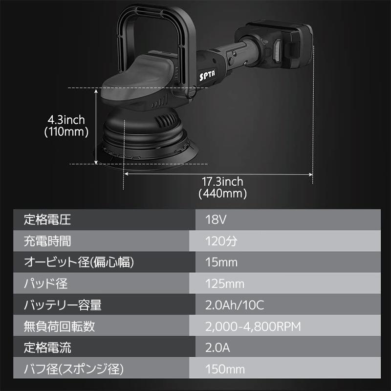 正規代理店】 SPTA ダブルアクション ポリッシャー バフセット 