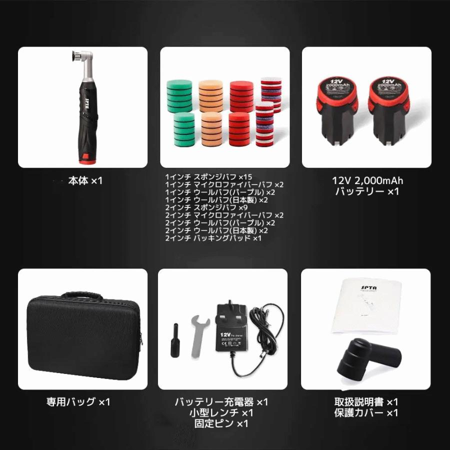 正規代理店】 SPTA ミニポリッシャー バフセット シングル ダブル