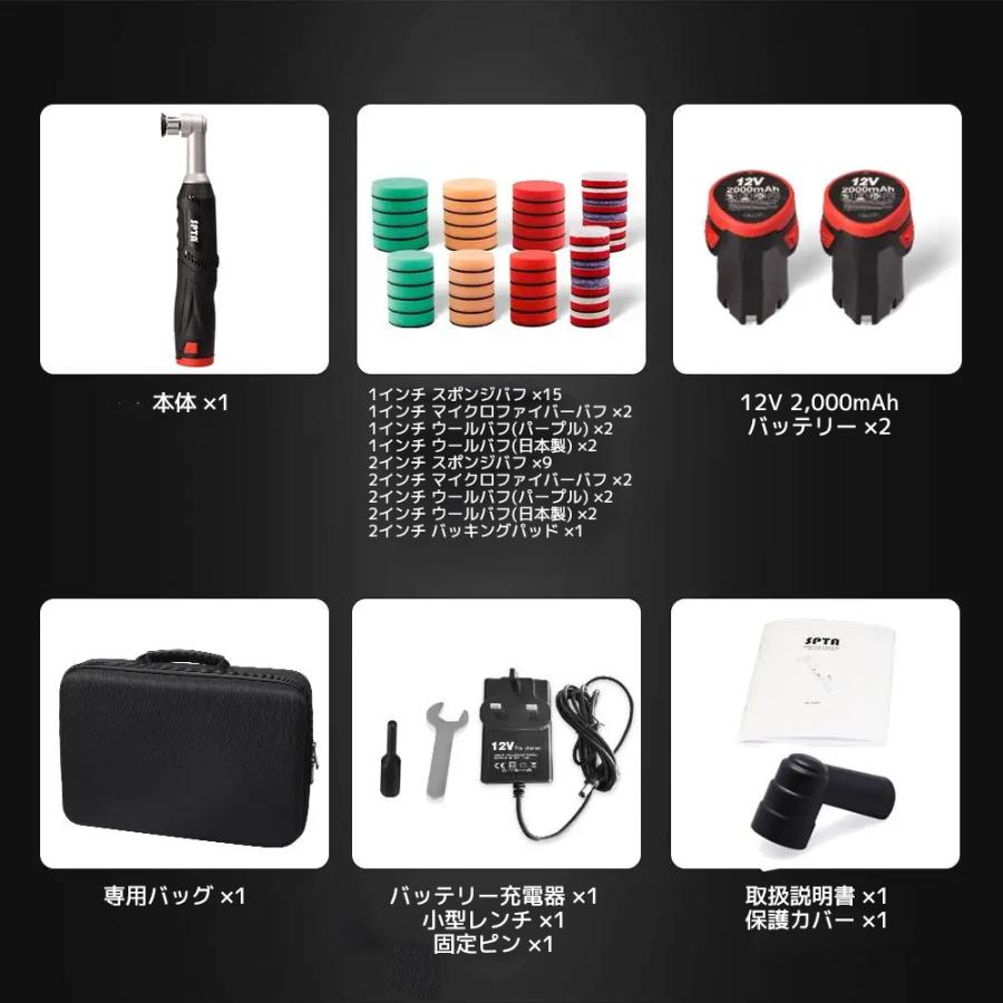 正規代理店】 SPTA ミニポリッシャー バフセット シングル ダブル