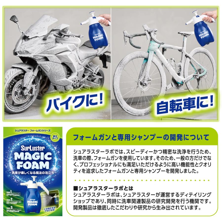 シュアラスター マジックフォーム シャンプー ＆ フォームガン セット S-160 + S-161 蓄圧タイプ 広範囲 全色対応 ノーコンパウンド | シュアラスター | 05