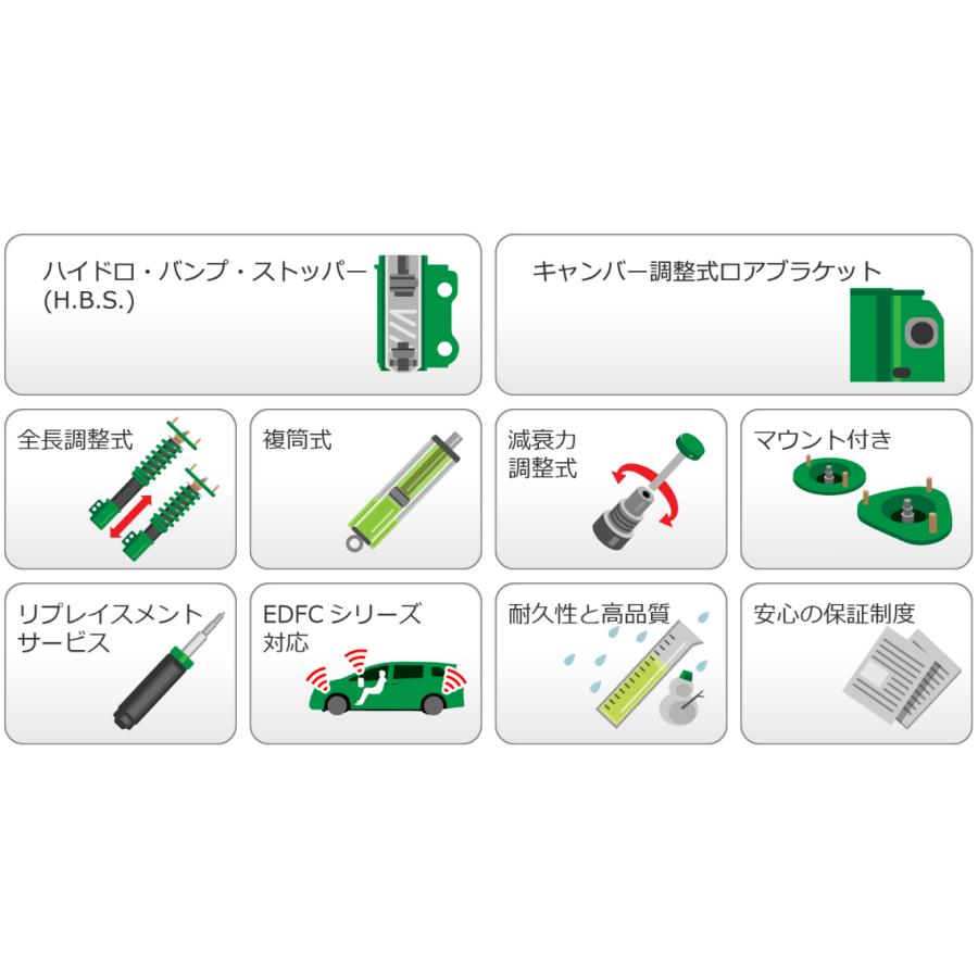 TEIN テイン RX1 VSTA4-M1AS3 減衰力16段階 車高調整式ダンパーキット 複筒式 トヨタ ZRR85G ZRR85W ノア / ヴォクシー / エスクァイア用の画像
