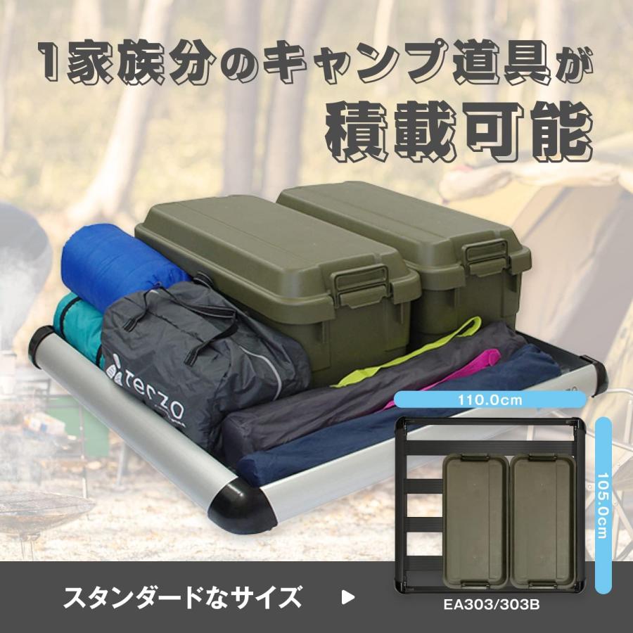 TERZO EA303 ルーフラック　INNO ルーフキャリア カーメイト TERZO EA303 ルーフラック レギュラー シルバー コンパクトカー、小型