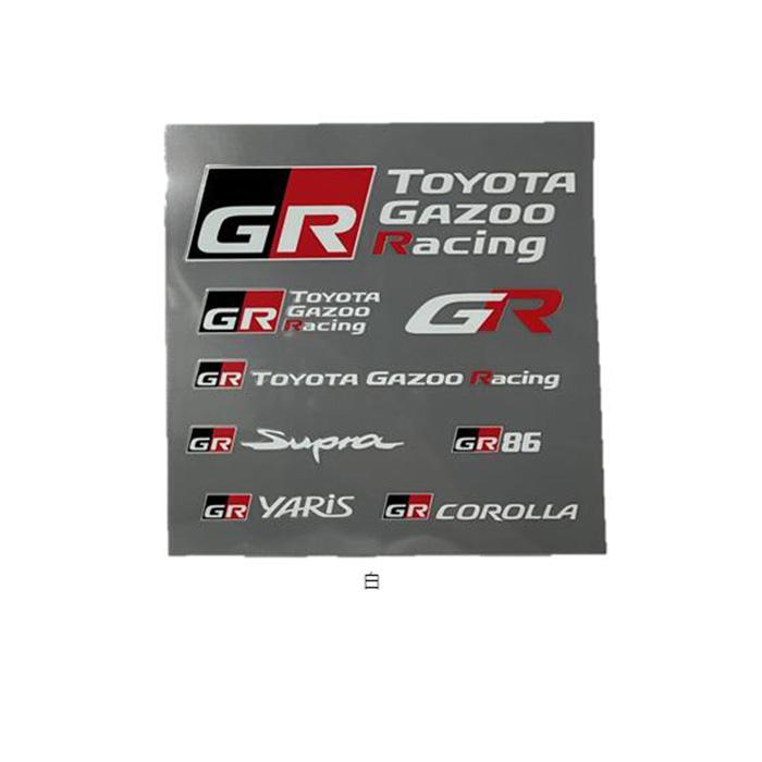 TGR 転写ステッカー TGRC-A341-02 TGRロゴセット 白 TOYOTA GAZOO Racing collection 公式 ...