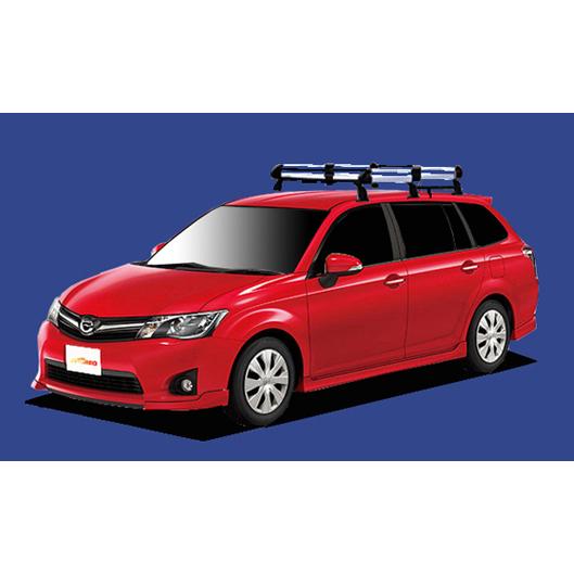 タフレック HF231C+ カローラフィールダー 160系 ルーフレール無車 / ルーフモール (シルバー塗装)付車除く 6本脚 業務用 ルーフキャリア | 精興工業 | 01