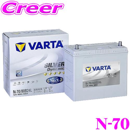 VARTA バルタ(ファルタ) N-70(80B24L) シルバーダイナミック 国産車用