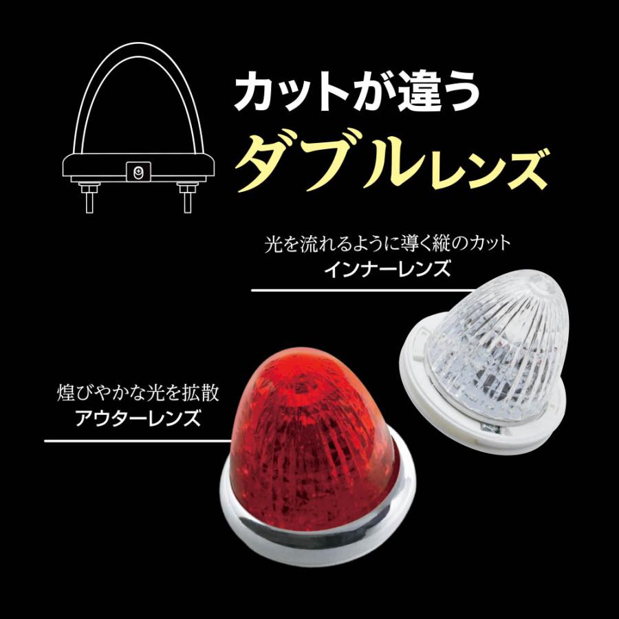 YAC（ヤック） マーカーランプ CE-513 牙龍マーカー レッド DC12V