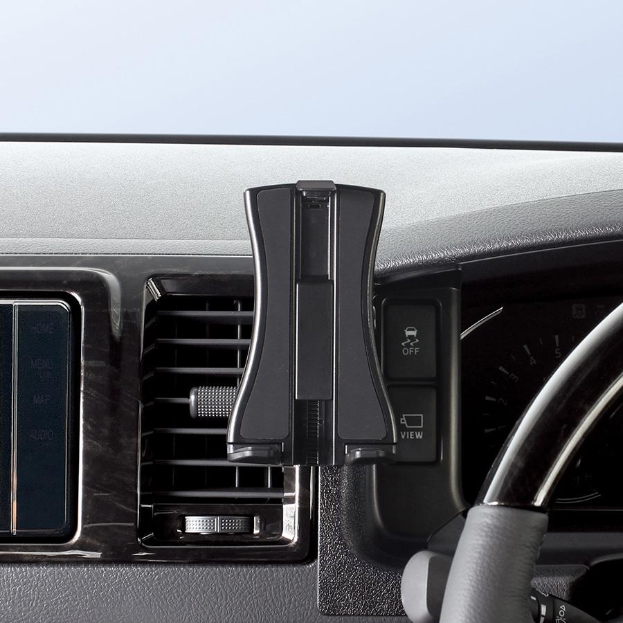 正規品 YAC 槌屋ヤック SY-HA1+SY-HA2 ドリンクホルダー＆スマホホルダーセット トヨタ 200系 ハイエース 4型 5型 6型 7型 8型 運転席用 | 槌屋ヤック | 02