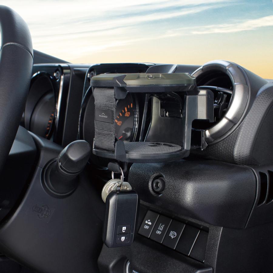 YAC（ヤック） PF-361 RUGGED ドリンクGR モスグリーン 車内装用品