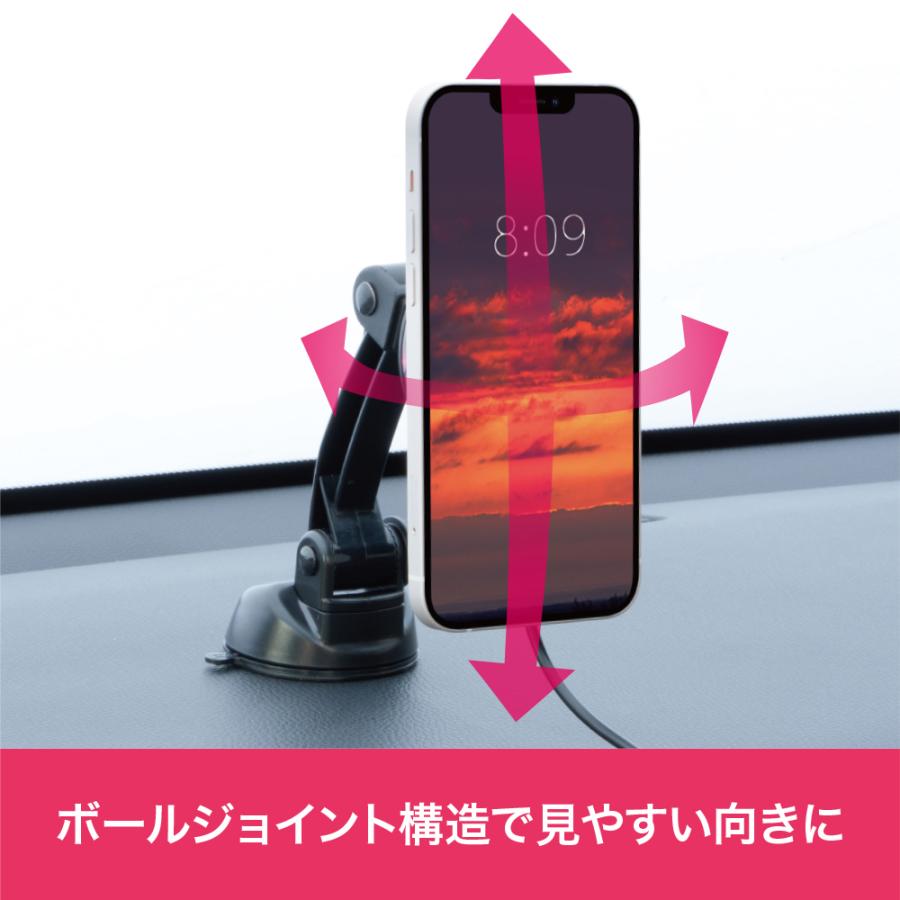 YAC（ヤック） PF-417 スマホホルダー ワイヤレスチャージ マグ