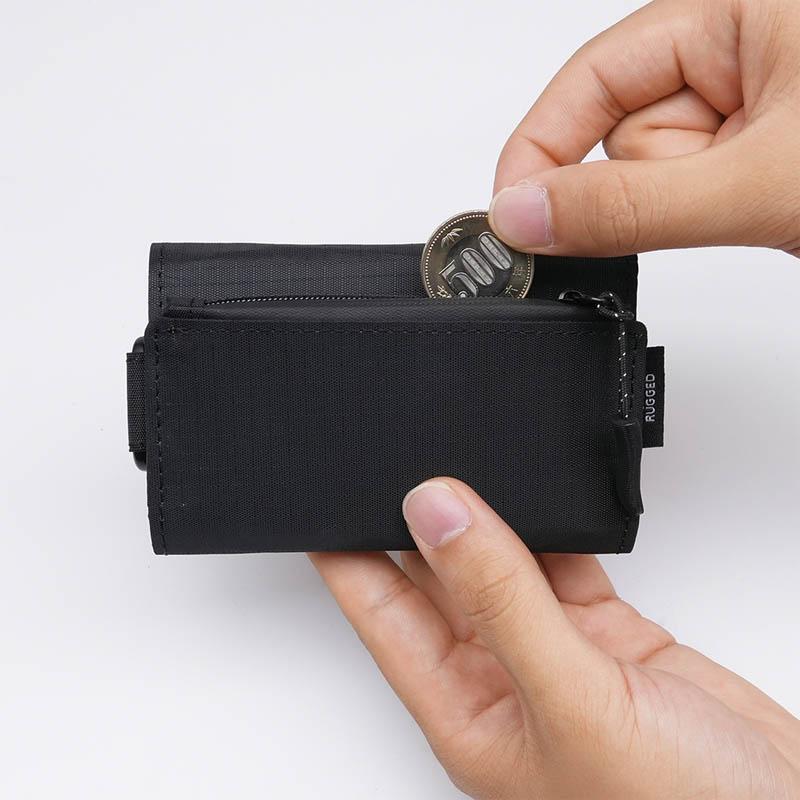 ヤック マルチキーケース Lサイズ ブラック スナップフック付き カードホルダー付き カギ 紙幣 コンパクト カバン 小物 YAC PF-435 | 槌屋ヤック | 02