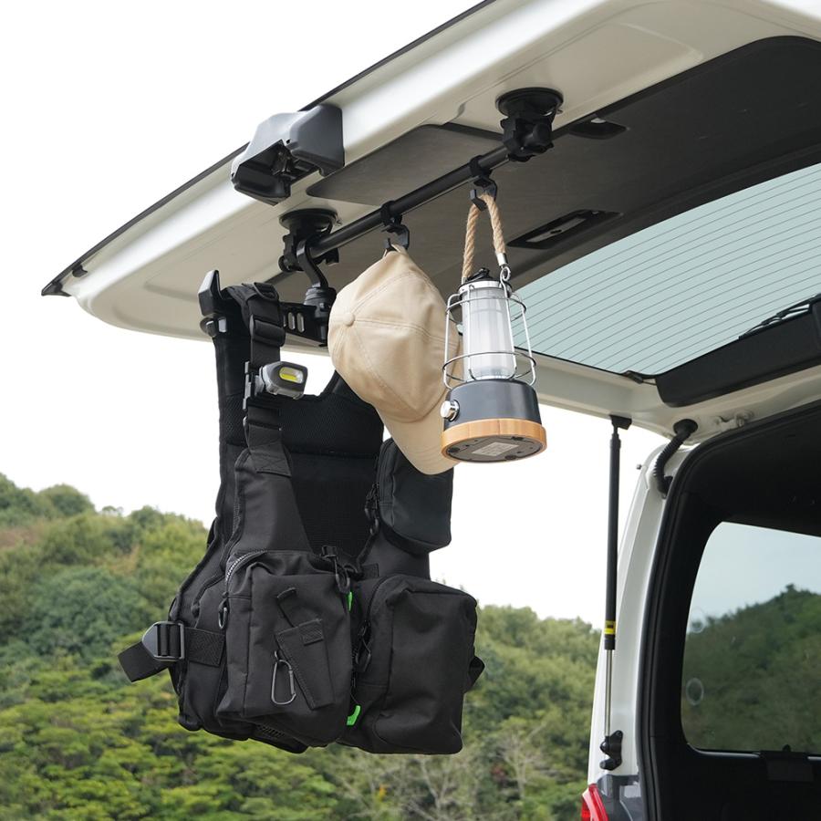 YAC（ヤック） 吸盤ハンガーバー RV-80 ハンガーを掛けられる バー