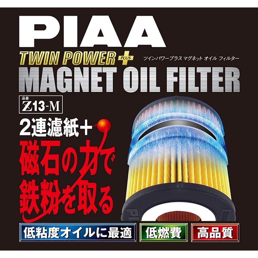 PIAA ピア ツインパワー+マグネットオイルフィルター Z13-M 高機能国産
