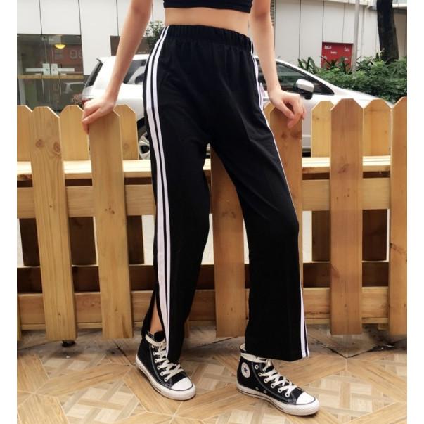 ジャージ スリット スウェットパンツ ライン サイドライン レディース 裾広 ゆったり 大きい ボトムス パンツ ジッパー ポイント消化 A101 Blanche Yahoo 店 通販 Yahoo ショッピング