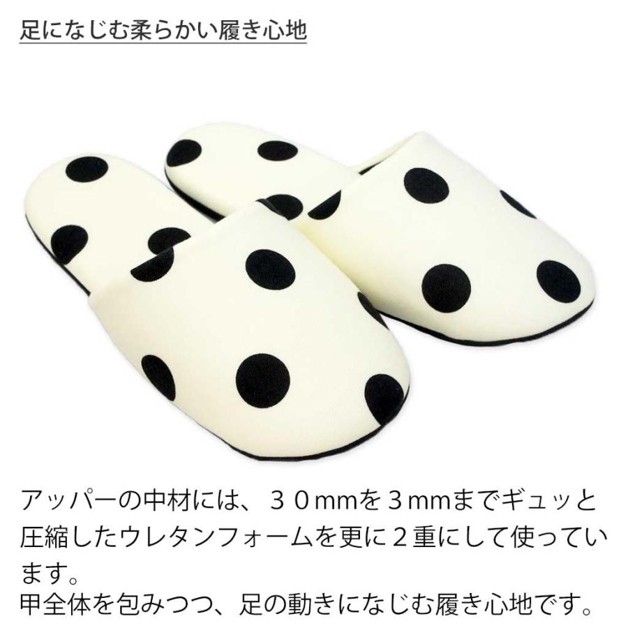 スリッパ かわいい 水玉ソフト Fサイズ 約24.5cmまで 日本製 静音