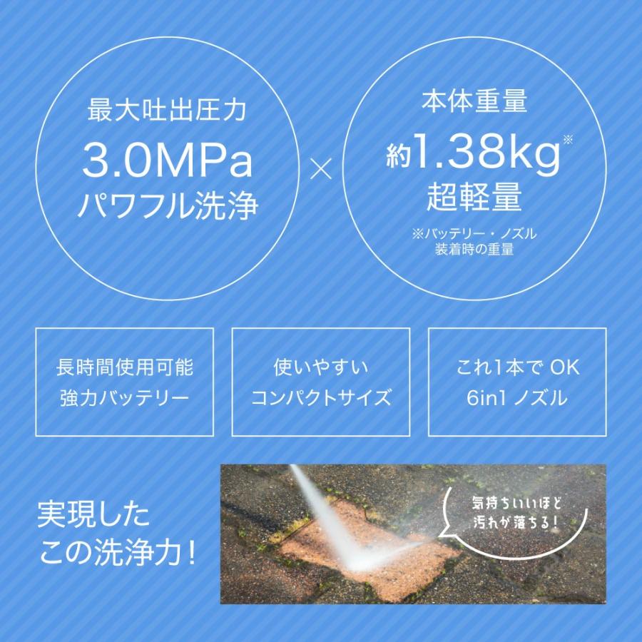 テレビで話題＞コードレス 高圧洗浄機 ワンダーショット 洗浄機