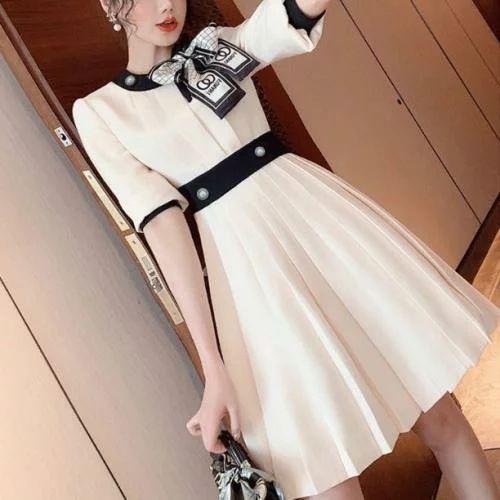 ワンピース お嬢様系 量産型 お嬢様 韓国 原宿系 地雷系 無地 ラウンドネック 春 夏 半袖 ひざ丈 おしゃれ 可愛い オルチャン 大人可愛い パフスリーブ プリーツ Ls0417a329 Creostore 通販 Yahoo ショッピング