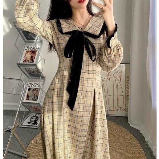 量産型 参戦服 お嬢様 韓国 ゆめかわいい やみかわいい 原宿系 地雷系 ワンピース ガーリー オルチャン チェック柄 フリル 春 秋 冬 長袖 ロング丈 おしゃれ 可 Ls0417a754 Creostore 通販 Yahoo ショッピング