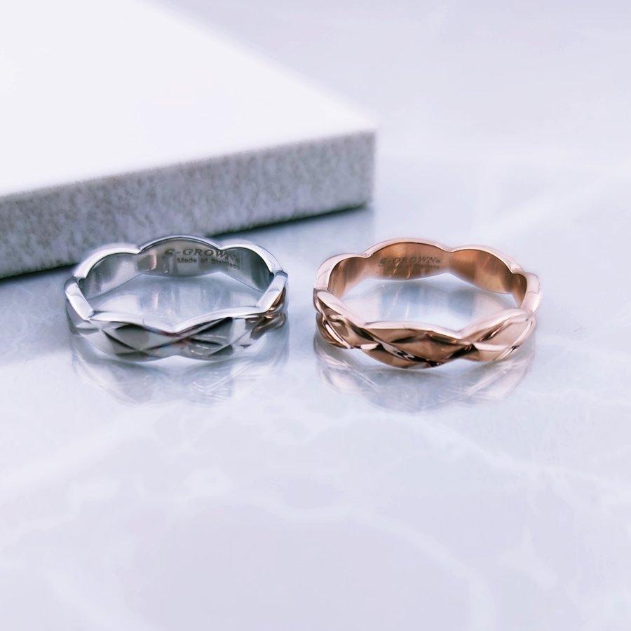 指輪 リング サージカルステンレス レディース アクセサリー 金属アレルギー対応 デザインカット 9号 11号 13号 シンプル おしゃれ プレゼント|creostore|03