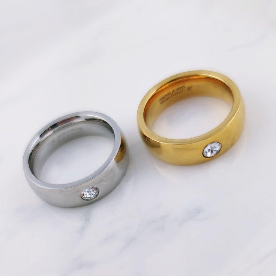 指輪 リング サージカルステンレス レディース アクセサリー 金属アレルギー対応 ワイド シンプル 艶感 11号 13号 15号 ツヤ有り おしゃれ|creostore|03