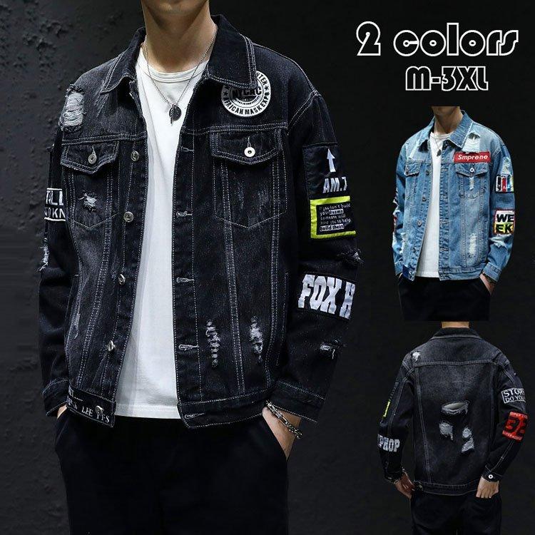 30 Offアウトレットsale デニムジャケット メンズ 個性 Gジャン アウター コート シンプル ヴィンテージ加工 カジュアル オシャレ おしゃれ 男性用 大きいサイズ 春秋 2色 代30代40代 セールsale Nahla Ly