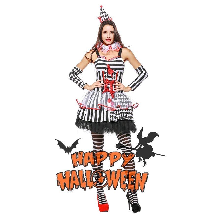 ハロウィン衣装 大人 女性用 サーカスのピエロ コスプレ ピエロ コスチューム ハロウィンに変身 サーカス 滑稽 ハロウィン レディース 滑稽 ハロウィーン 衣装 Wm0918a461 ガールズ デビルス Creostore レディース 最安挑戦