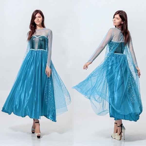 新しい季節 ワンピース プリンセス エルサ コスプレ衣装 キャラクター衣装 ドレス コスプレ レディース コスチューム衣装 コスプレ 女性 レディース ハロウィン 雪の女王 人気特価