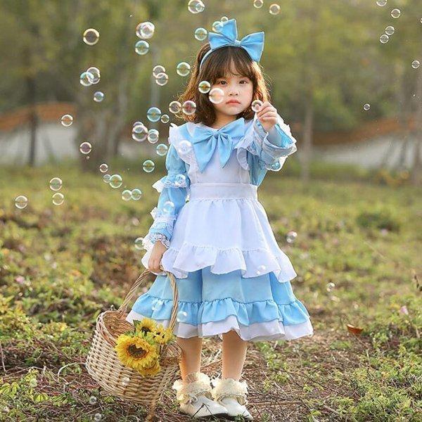 ずっと気になってた Halloween 仮装 子供用 袖取り出し可能 コスチューム コスプレ衣装 不思議の国のアリス メイド服 ハロウィン 制服 3点セット ワンピース コスチューム アリス キャラクター衣装 サイズ S Www Aspirasipos Com