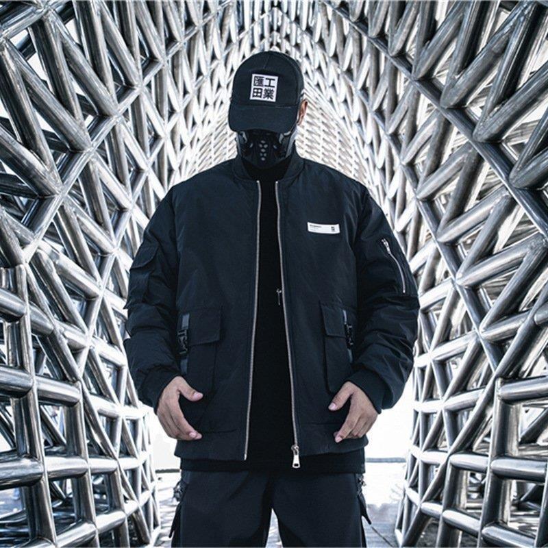 最安値 メンズ ジャケット 中綿コート ファッション アウター 保温 防寒 秋冬 アウター 野球服 ベースボール ブラック ノーカラーコート 中綿コート サイズ L Cienciadigitaleditorial Com