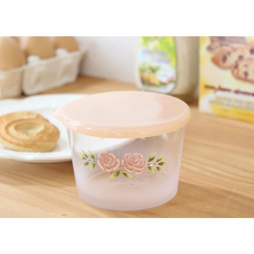 マニーローズ　ガラスキャニスターL,M,Sの3個セット ✿マニーローズの花瓶とキャニスター マニーローズガラスキャニスター3