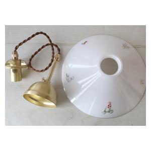 Many マニープチメゾン ガラス 傘型シェード(ミルクガラス