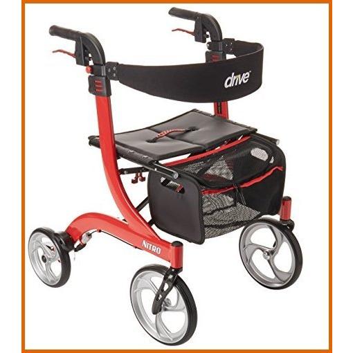 最適な価格 送料無料 Drive Medical 歩行車 ニトロ ユーロスタイル Nitro Euro Style レッド Rtl 安心の定価販売 M Mahdi Net