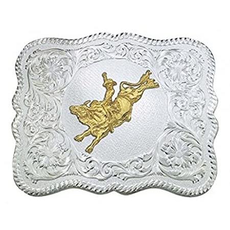 新品 送料無料 Montana Silversmith スカラップシルバーウエスタンベルトバックル ブルライダー付き 528 数量限定 特売 Blog Lonolife Com