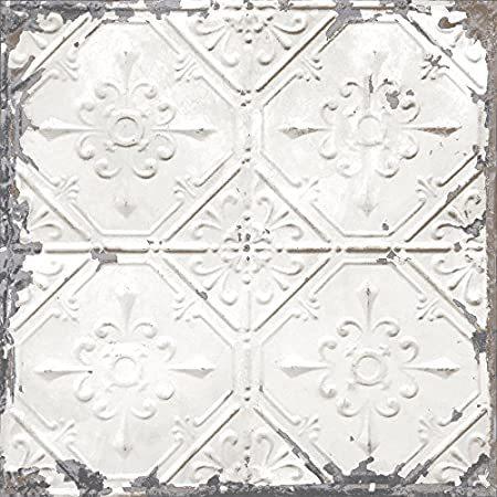 国内外の人気が集結 Brewster ホワイト オフホワイト 剥がして貼るだけの壁紙 ビンテージティンタイル Nuwallpaper Fashions Home 壁紙 Psicanalise Sp Com Br