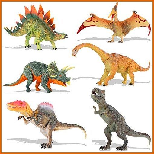 春夏新色 水遊び Quadpro 恐竜おもちゃセット 子供用 6ピース ジャンボ プラスチック 恐竜フィギュア トリケラトプ 希少 Princesstourism Com