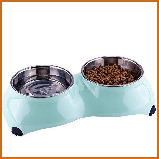 全品送料無料】 SuperDesign 犬猫用のステンレス製ボウル ペット用品 