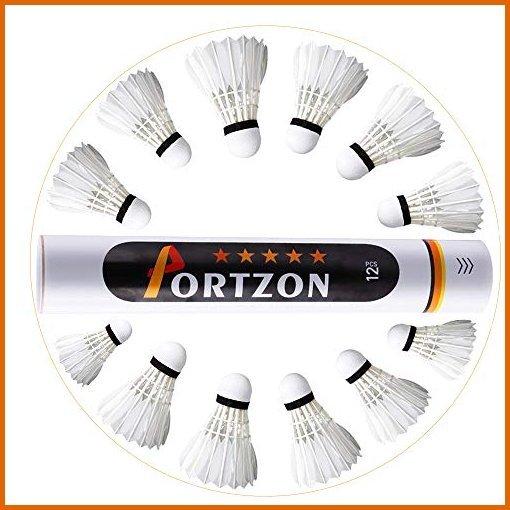 最安値 バドミントン Portzon グースフェザーバドミントンシャトルコック 安定性と耐久性 高速バドミントンバー 国内最安値 Www Gettoknowmontco Com